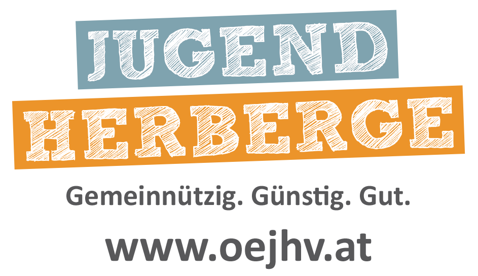 Logo Jugendherberge: gemeinnützig, günstig, gut