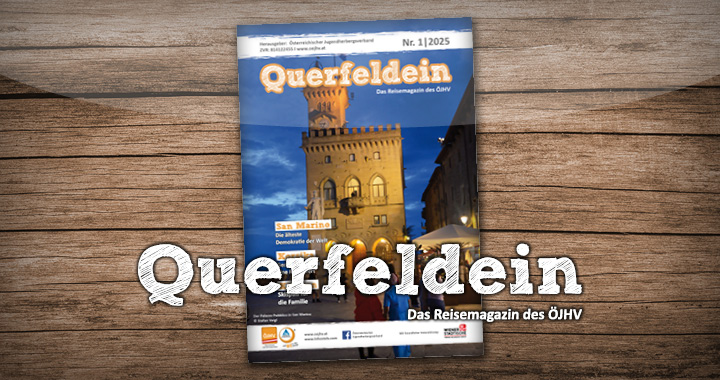 Querfeldein 1/2025 Beitragsbild - Reisemagazin des ÖJHV