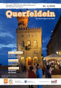 Querfeldein 1/2025 Cover - Reisemagazin des ÖJHV