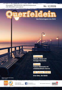 Querfeldein 1/2026 Cover - Reisemagazin des ÖJHV