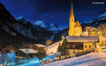 Skipiste Heiligenblut Beleuchtete Skipiste beim Jugendgästehaus Heiligenblut - © Andreas Fillei