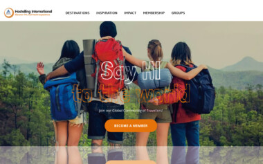 hihostels.com Startseite Screenshot Hostelling International www.hihostels.com