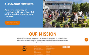 hihostels.com Mission Screenshot Hostelling International www.hihostels.com Unsere Mission